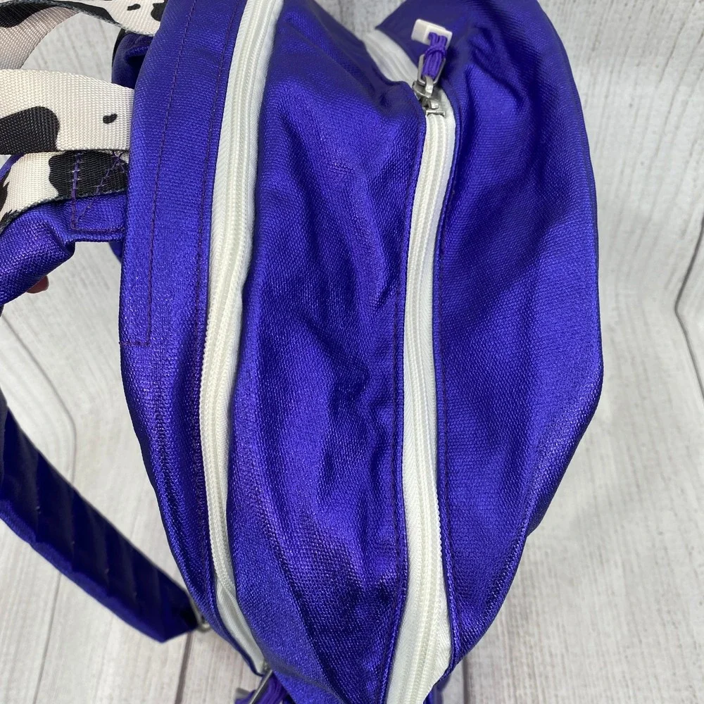 STATE Kane Kids Double Pocket Backpack Purple Metallic Cowgirl Rainbow Whimsical